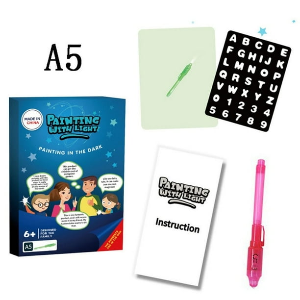 Childs Light Up Drawing Writing Board Draw Sketchpad Kids Developing Toys Gift
